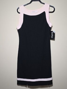 Ronni Nicole Black and Light Pink Sleeveless Shift Dress